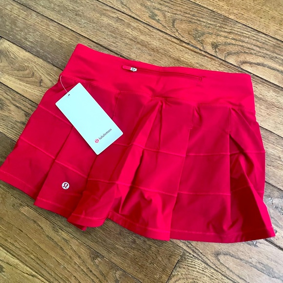 NWT Lululemon PACE RIVAL Tennis RED Skirt Regular Length Size 4 6 Regular length - Picture 2 of 10